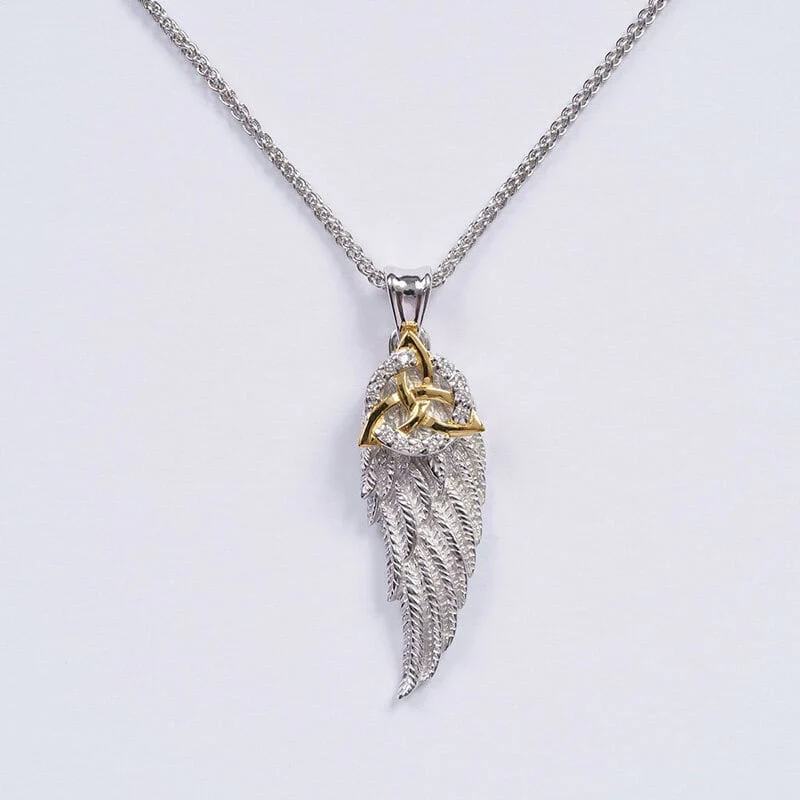 Angels Wing Trinity Knot Pendant - Image 2