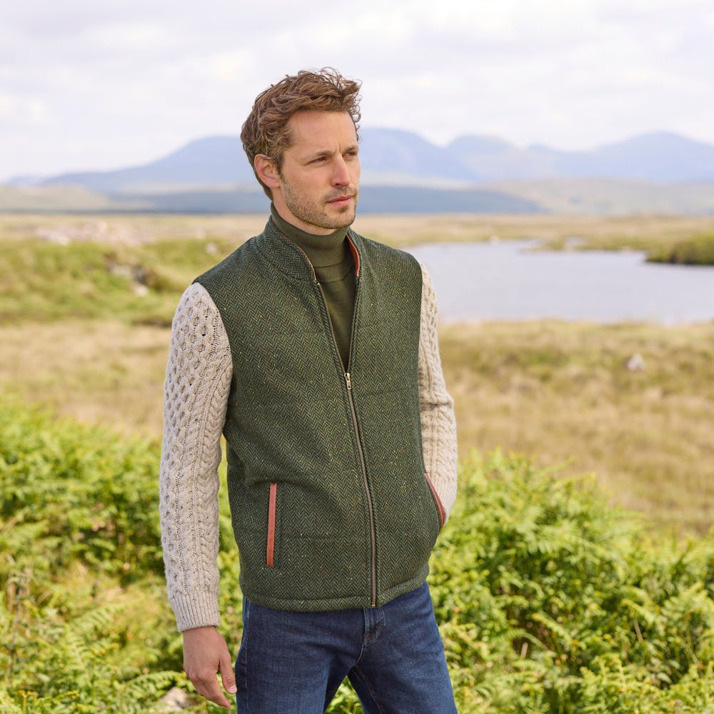 Aran Sleeves Tweed Jacket - Image 3