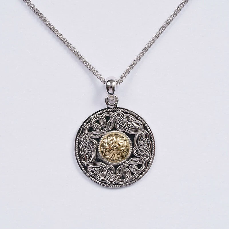 Celtic Warrior Pendant with Gold Bead - Image 2