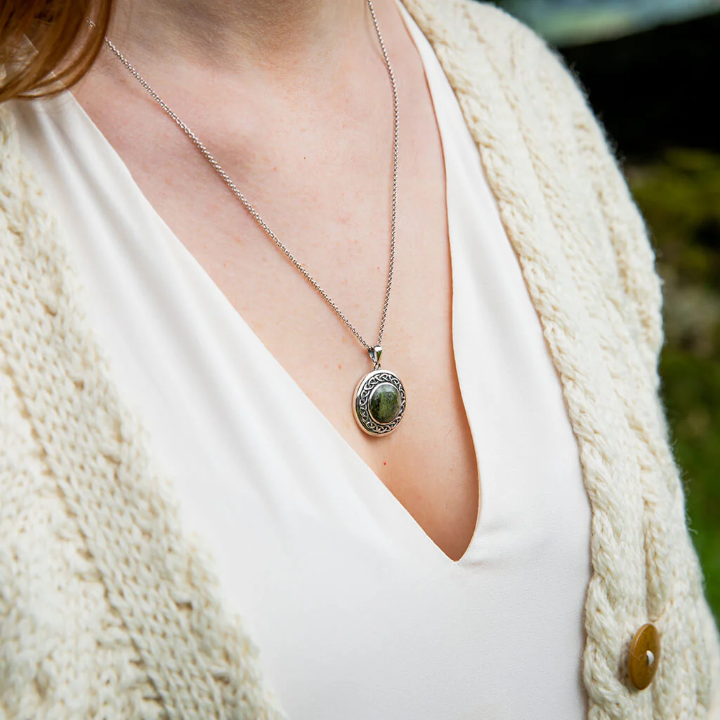 Connemara Marble Celtic Knot Jewelry Set - Image 3