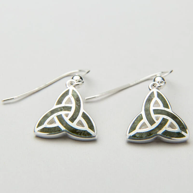 Connemara Marble Cross Earrings