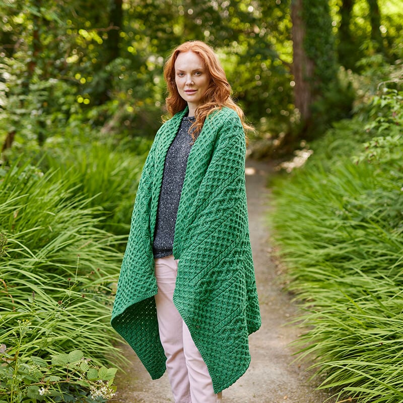 Fisherman Classic Aran Wool Blanket - Image 5