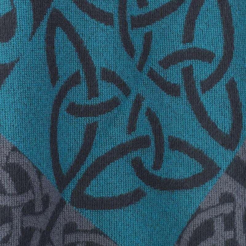 Fringed Irish Shawl With Celtic Design - Image 7