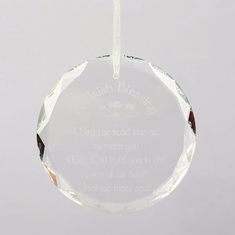 Galway Crystal Hanging Irish Blessing Ornament - Image 2