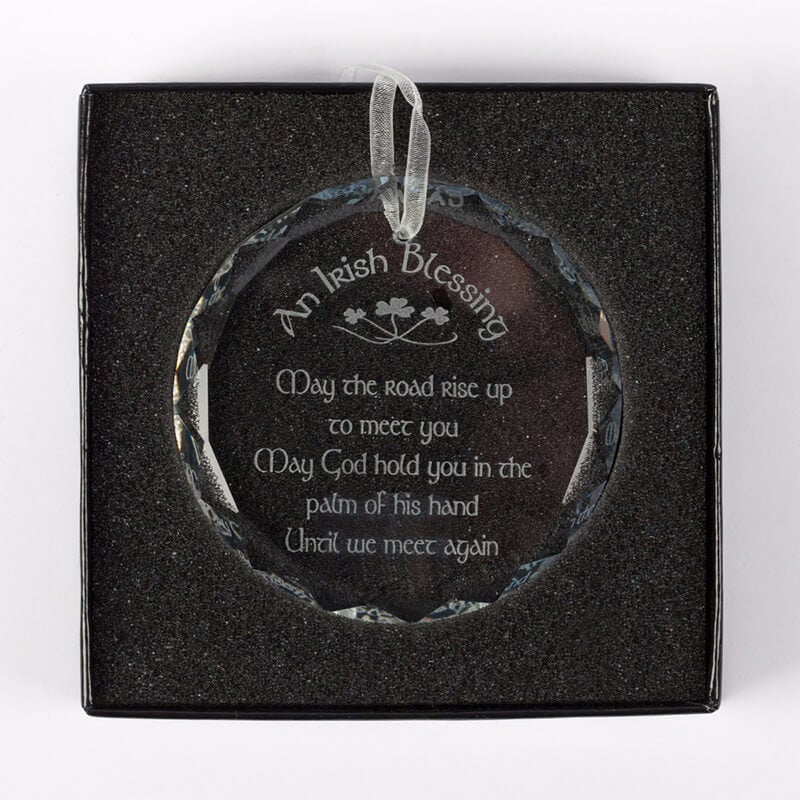 Galway Crystal Hanging Irish Blessing Ornament - Image 3