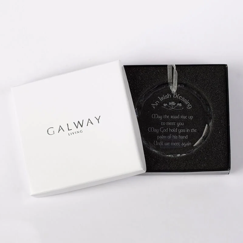 Galway Crystal Hanging Irish Blessing Ornament - Image 4