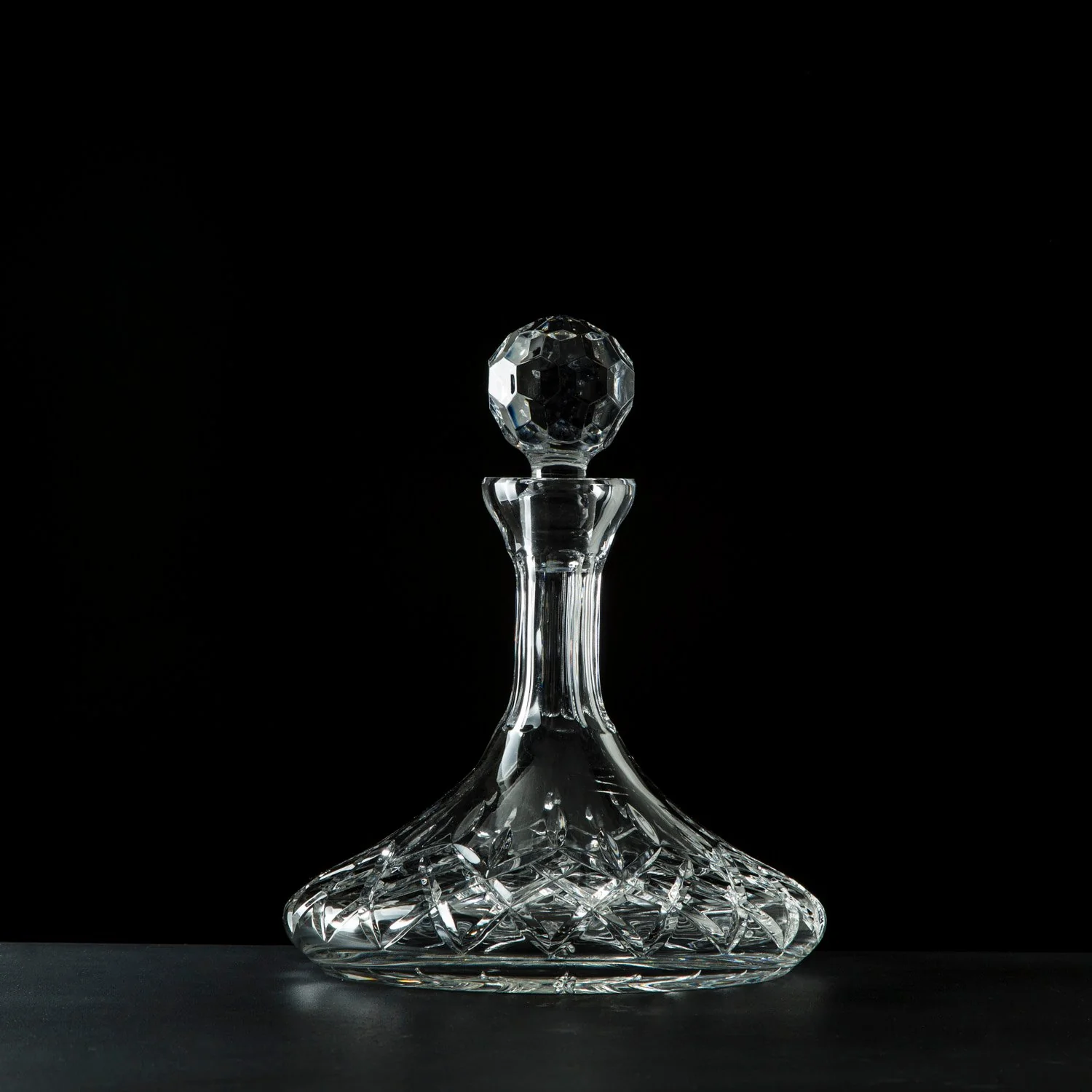 Galway Irish Crystal Longford Ships Decanter