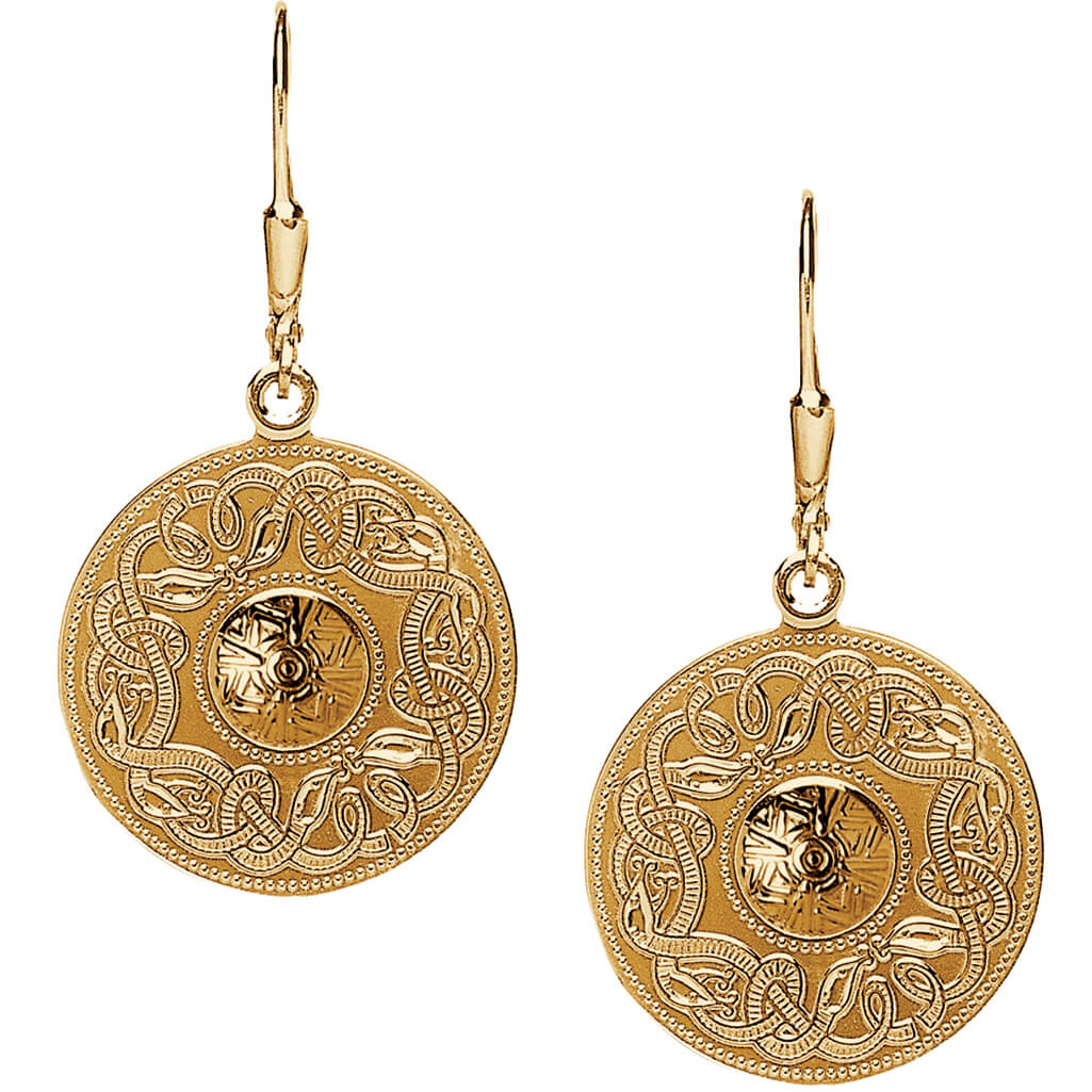 Gold Vermeil Celtic Warrior Jewelry Earrings