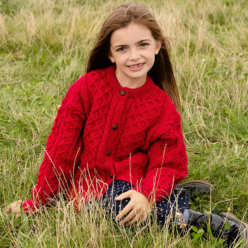 Kids Crew Aran Button Cardigan - Image 10
