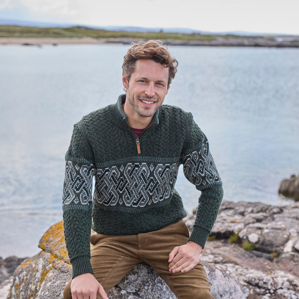 Men's Celtic Knot Aran Sweater