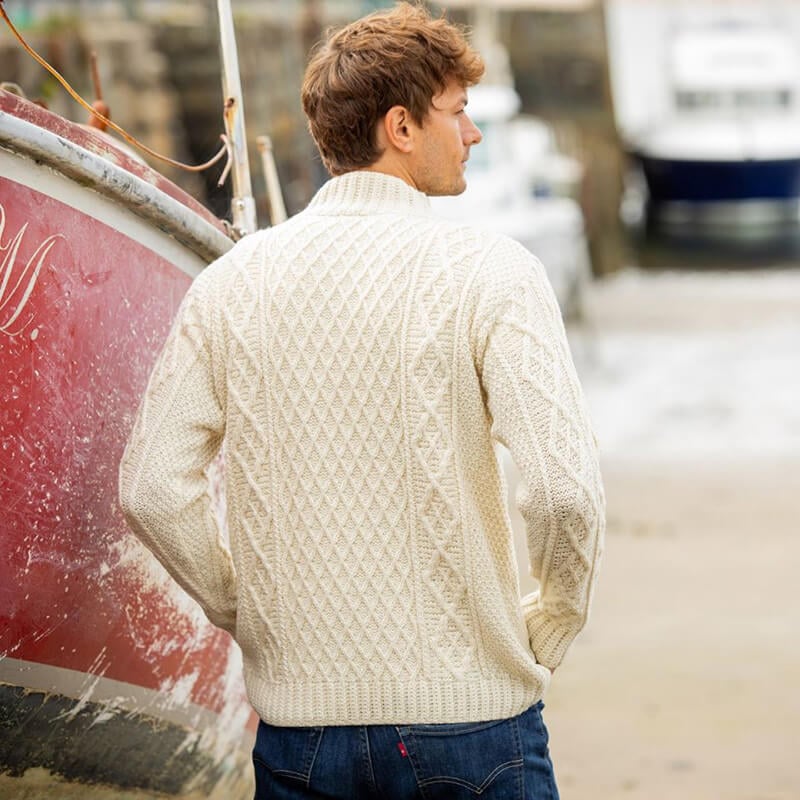 Men's Classic Fisherman Button-Mock Sweater - Image 3
