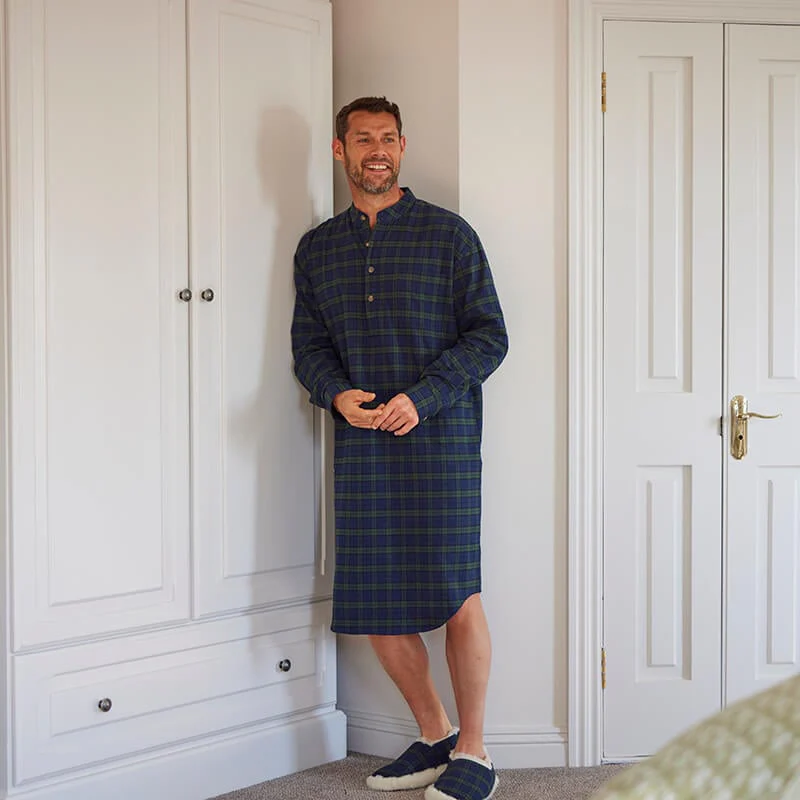 Men's Cotton Flannel Nightshirt
