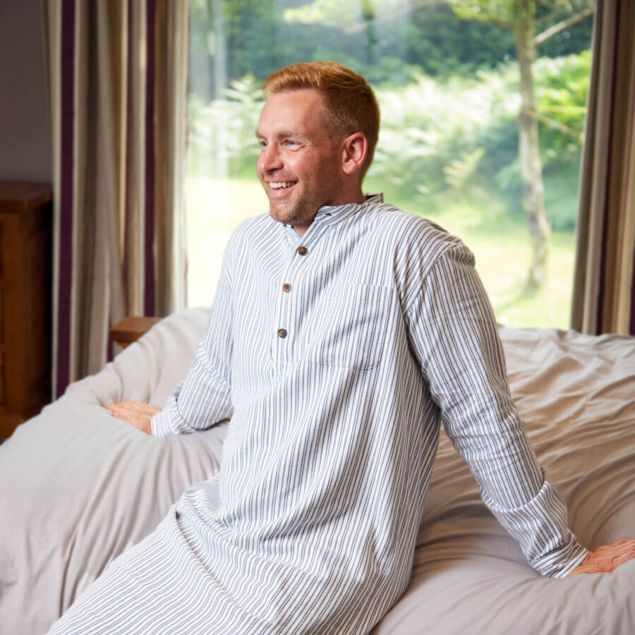 Men's Cotton Flannel Nightshirt - Image 6