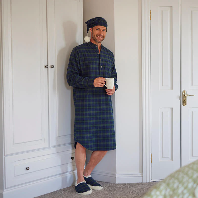Men's Cotton Flannel Nightshirt - Image 7