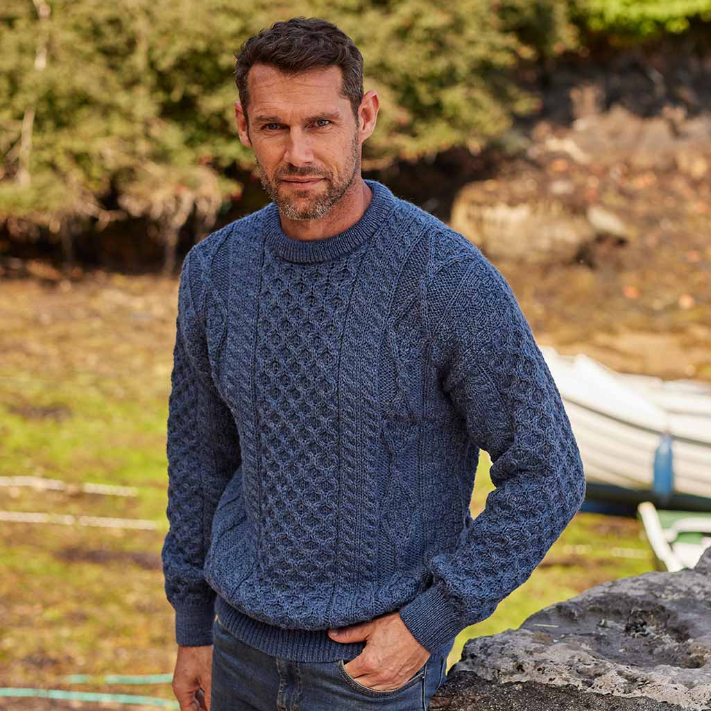 Men's Fisherman Lightweight Crew Neck Heritage Sweater - Image 6