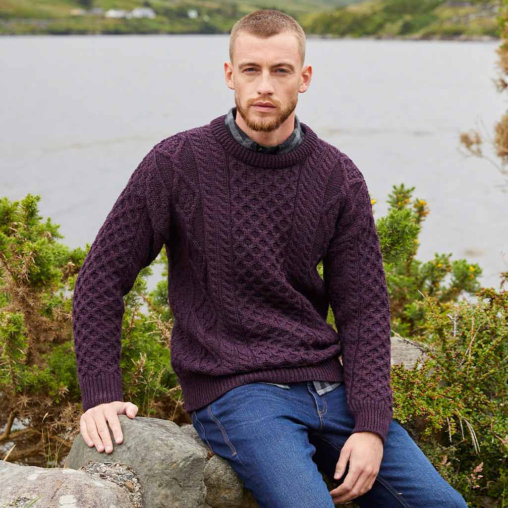 Men's Fisherman Lightweight Crew Neck Heritage Sweater - Image 7