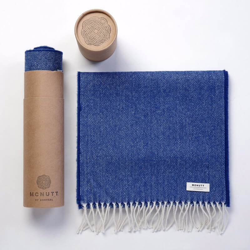 Men's Herringbone Lambswool Scarf - Image 3