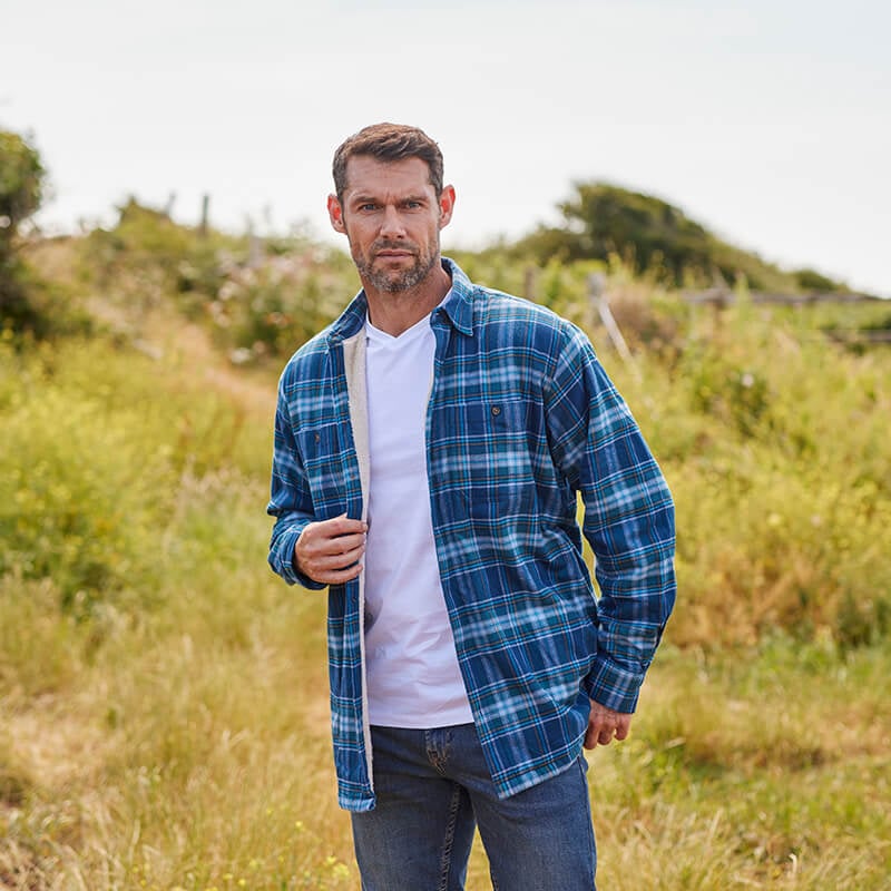 Men's Plaid Flannel Shirt - Image 4