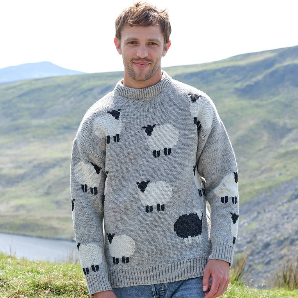 Men's Premium Wool Black Sheep Sweater