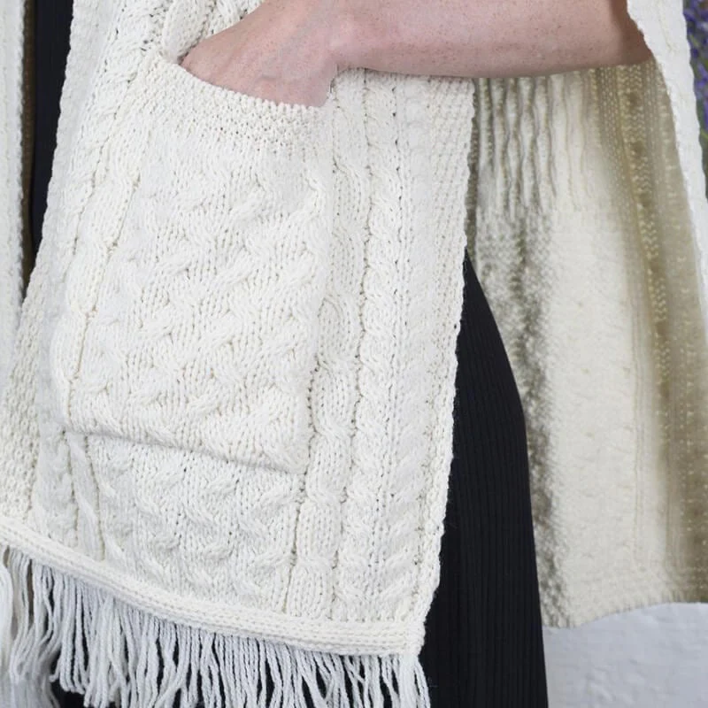 Merino Wool Pocket Shawl - Image 5