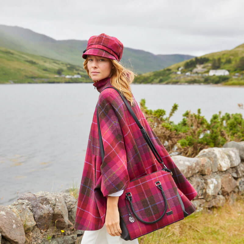 Mucros Irish Wool Half Zip Poncho - Image 12