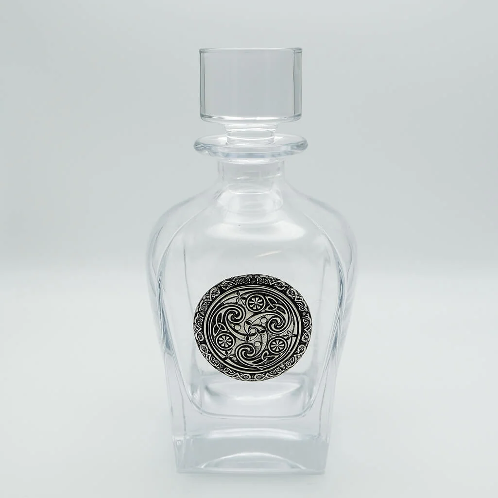 Mullingar Pewter Celtic Crystal Decanter & Glasses Gift Set - Image 3