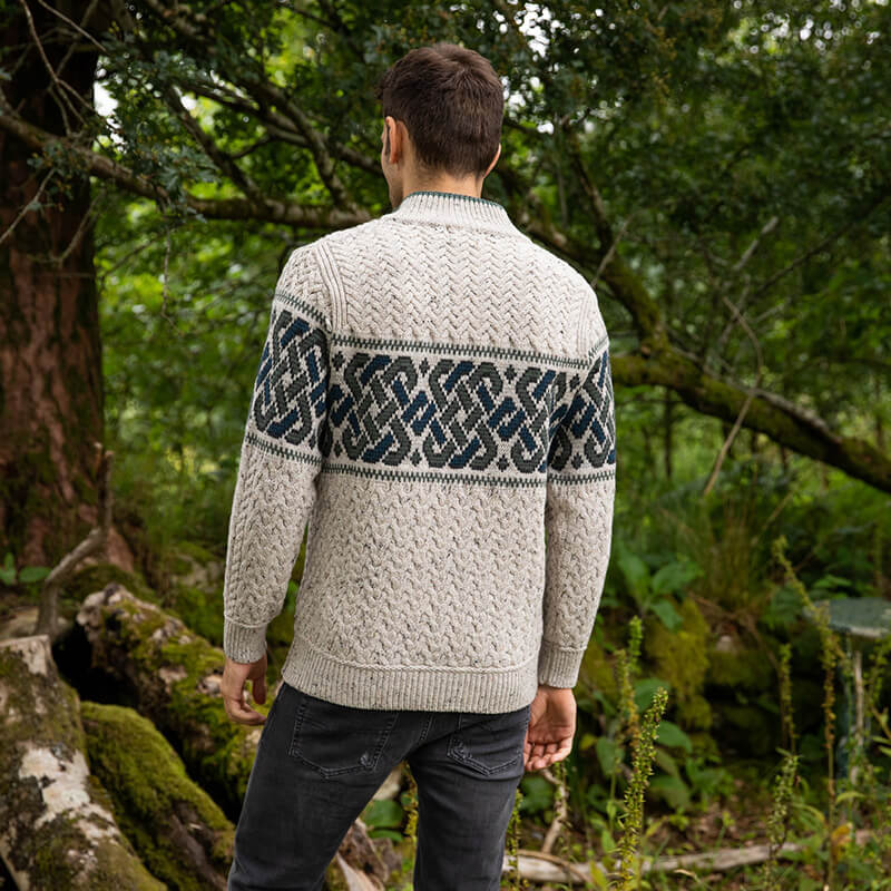 Mens Newgrange Celtic Sweater - Image 6