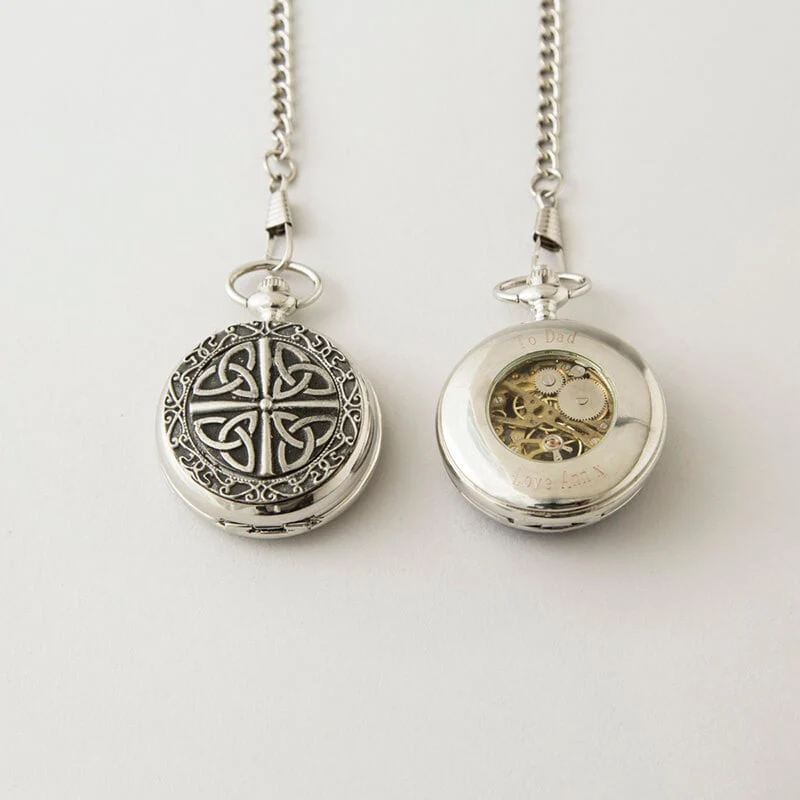 Personalized Mullingar Pewter Mechanicle Trinity Watch - Image 3