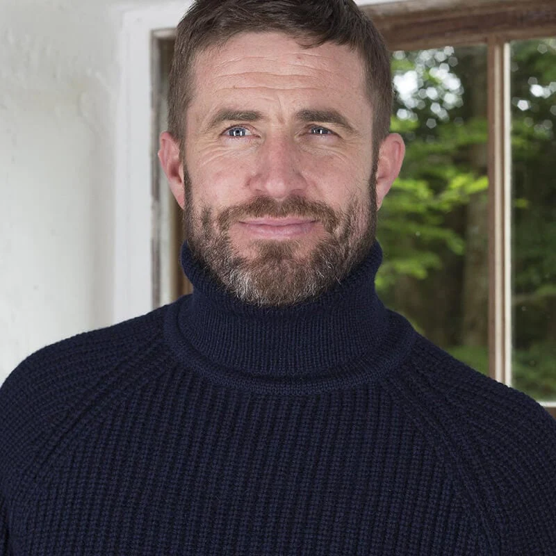 Roll Neck Fisherman's Irish Sweater - Image 5