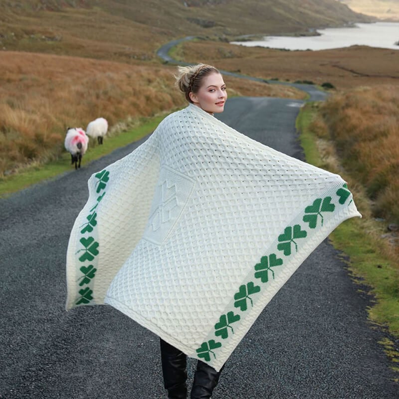 Shamrock Merino Wool Blanket - Image 3
