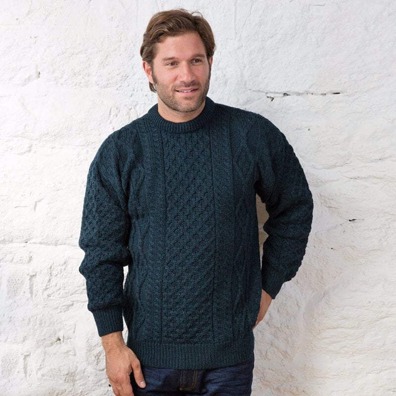Men's Fisherman Lightweight Crew Neck Heritage Sweater - Image 2