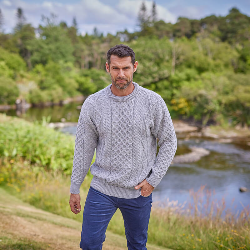 Men's Fisherman Lightweight Crew Neck Heritage Sweater - Image 3