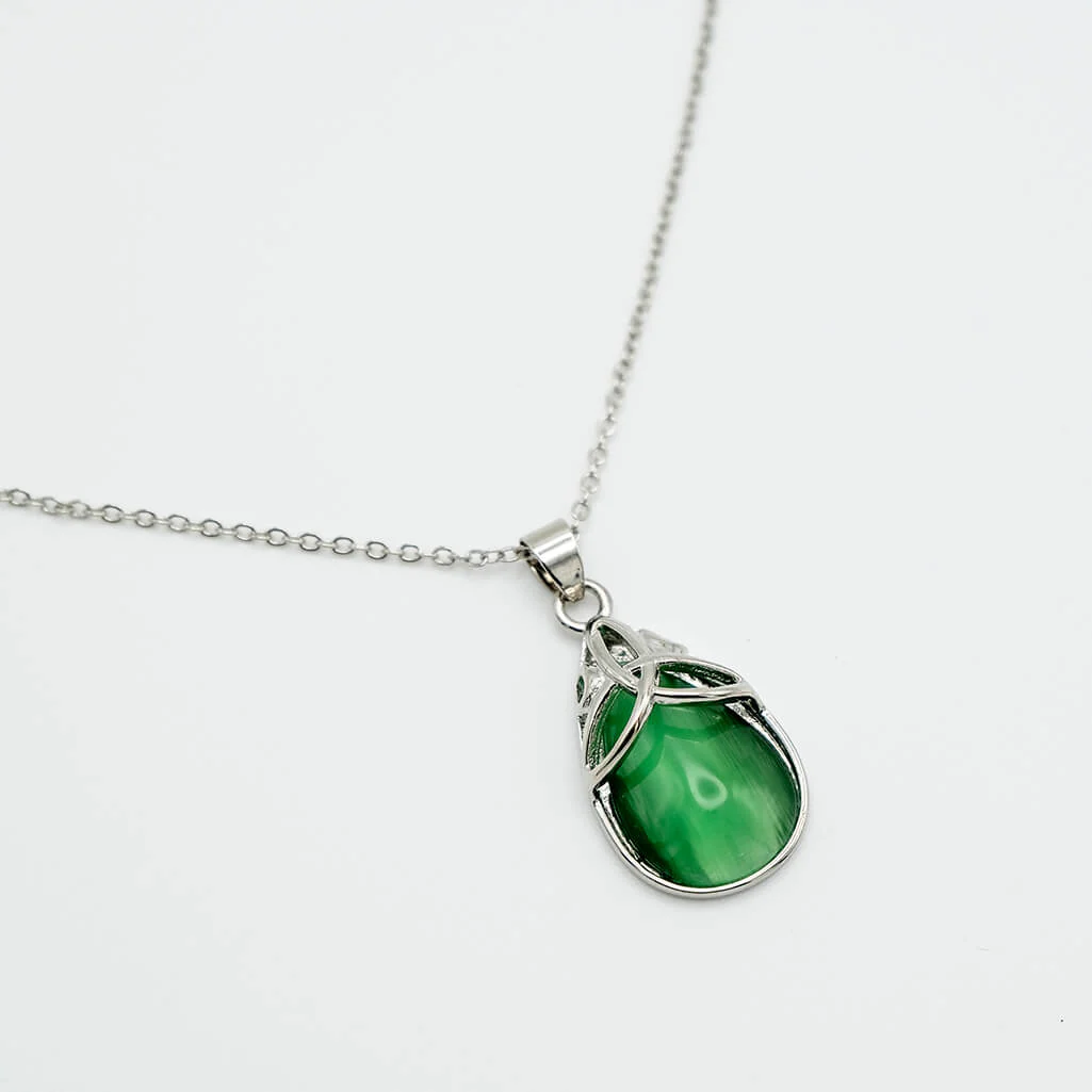 The Cats Eye Trinity Knot Pendant