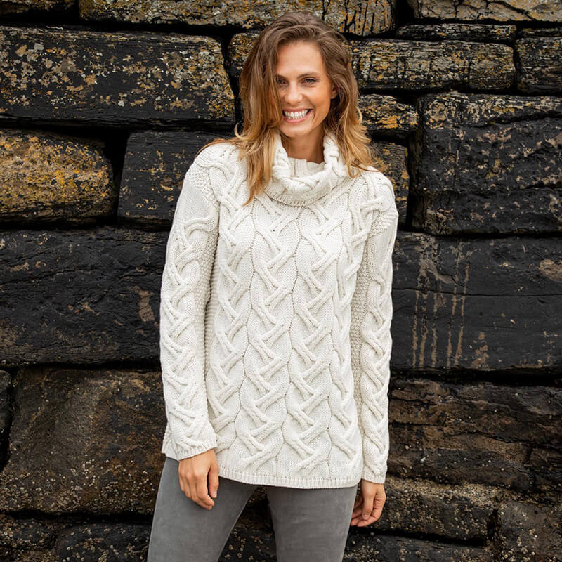 The Comeragh Aran Turtleneck Sweater - Image 3