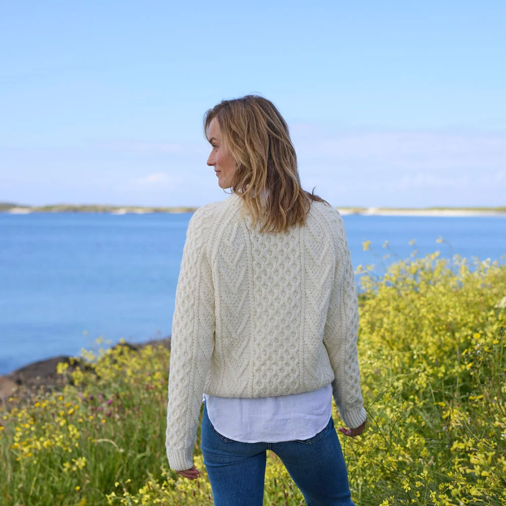 The Hand Knit Women's Aran Sweater - Image 3