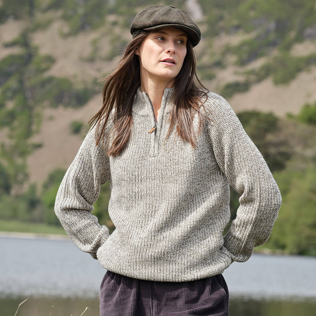 Womens Killybegs Half-Zip Sweater