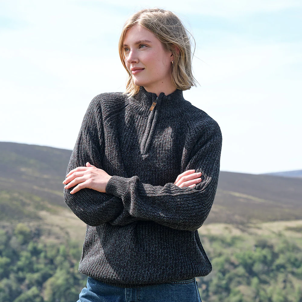 Womens Killybegs Half-Zip Sweater - Image 2