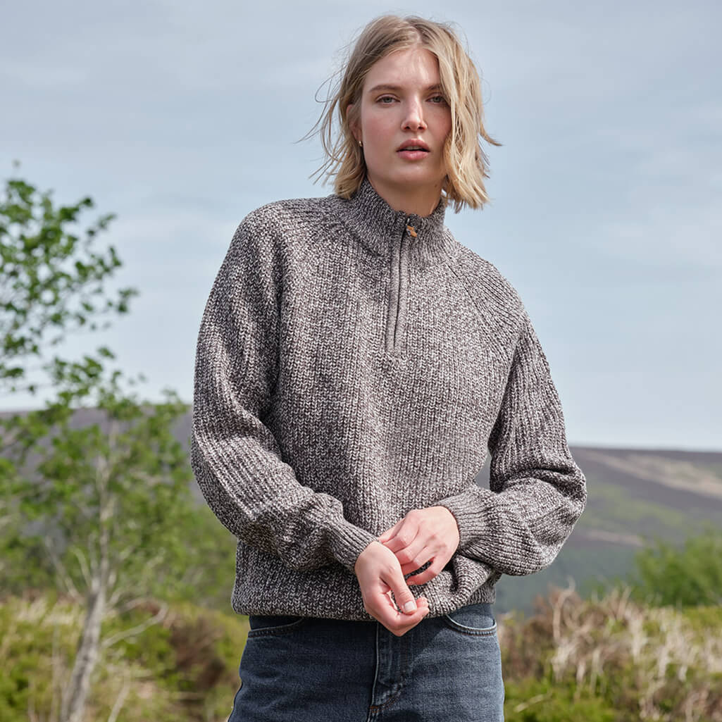 Womens Killybegs Half-Zip Sweater - Image 4