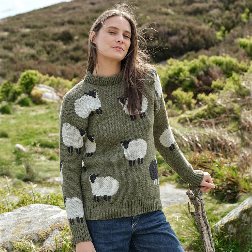 Women's Premium Soft Wool Black Sheep Sweater - Image 2