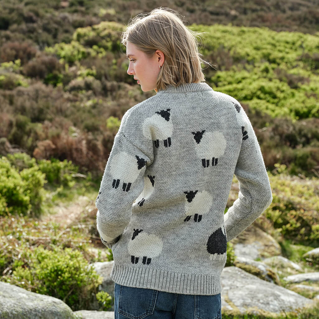 Women's Premium Soft Wool Black Sheep Sweater - Image 3