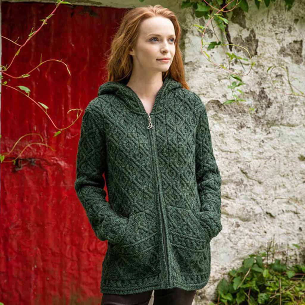 Women's Signature Aran Zipper Hoodie - Image 2