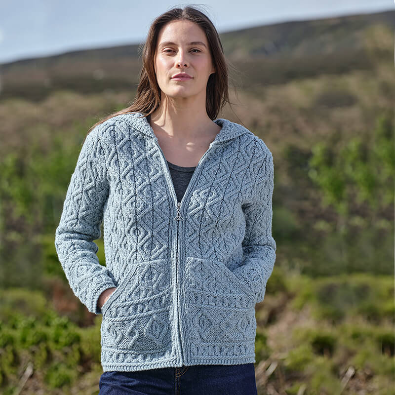 Women's Signature Aran Zipper Hoodie - Image 3