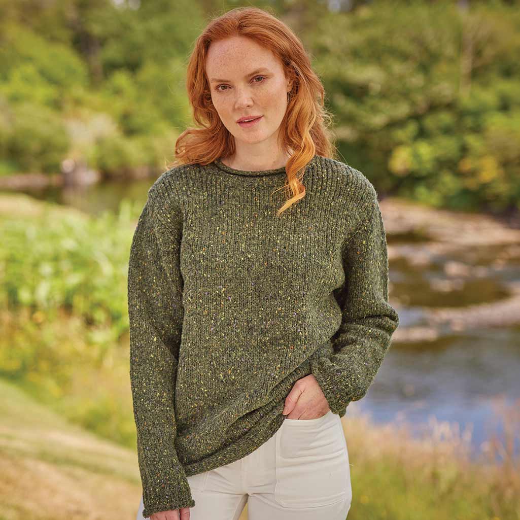 Women's Traditional Fisherman Irish Wool Sweater