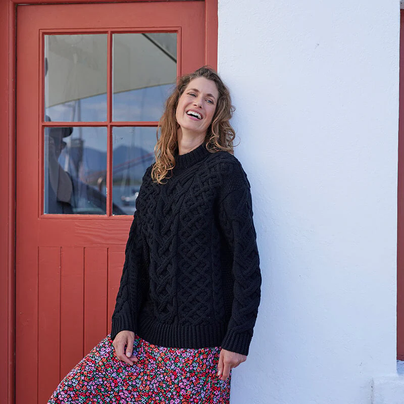 Women's Trellis Aran Sweater - Image 2
